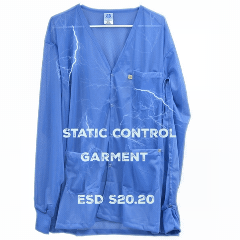 Elimstat Knit Cuff V Neck ESD Smock with Pockets 8812 Series