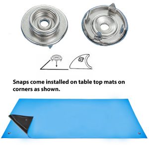 Snaps Come Installed on Table Top Static ESD Mats