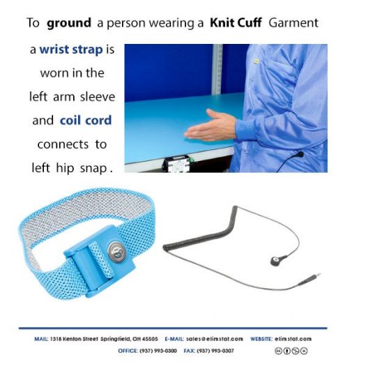 Groundable Static Control Garment System ESD Jacket