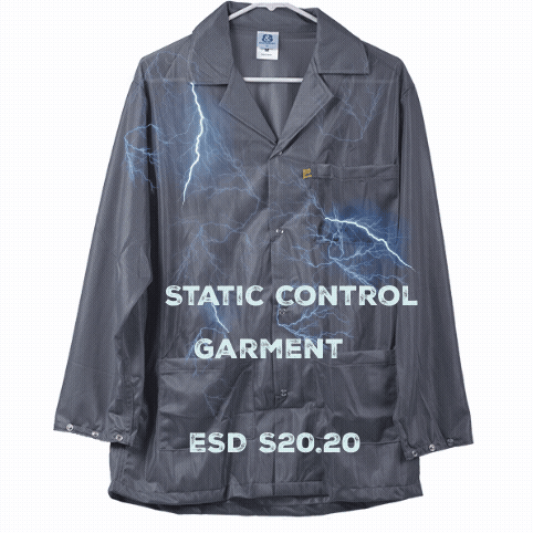 ESD Smock ANSI / ESD S20.20 Elimstat Gray