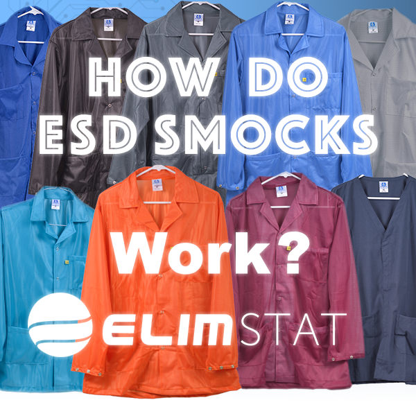 ESD Smock Colors manufactured by Elimstat.com, a Bennett & Bennett, Inc. Company
