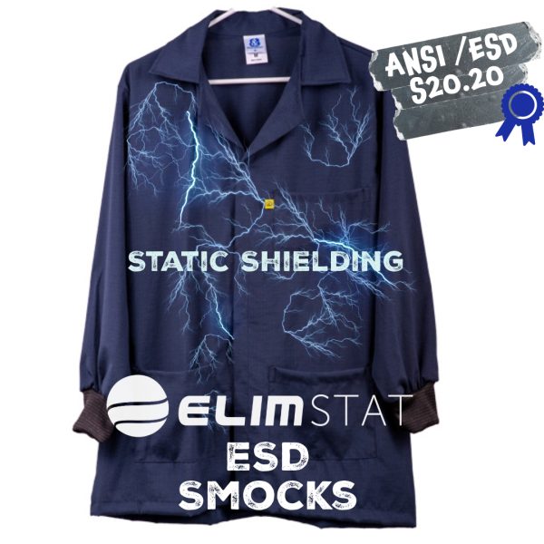 Cotton ESD Smocks that are Static Shielding Garments S20.20
