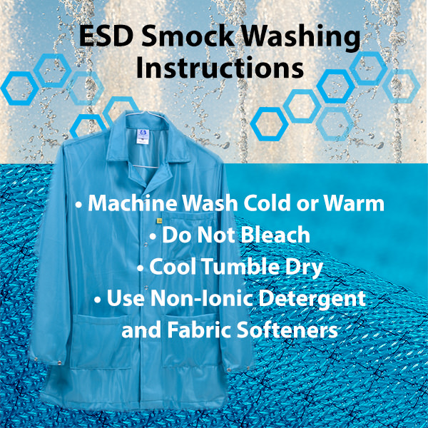 How to wash ESD Smocks